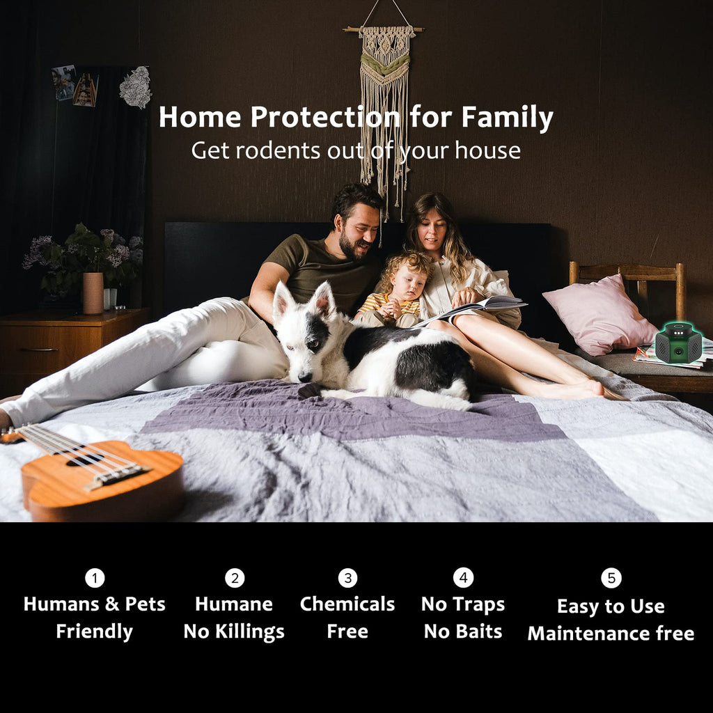 Mice Repellent Indoor Mouse Repellent Ultrasonic Plug-in Ultrasonic Pest Repeller Squirrel Deterrent Attic Bat Removal Garage RV Basement