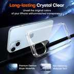 TAURI for iPhone 15 Case, [3 in 1] 1X Clear Case [Not-Yellowing] with 2X Screen Protector, [15 FT Military Grade Drop Protection] Shockproof Slim Phone Case for iPhone 15