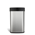 NINESTARS DZT-50-28 Automatic Touchless Motion Sensor Rectangular Trash Can, 13 Gal, Black Trim