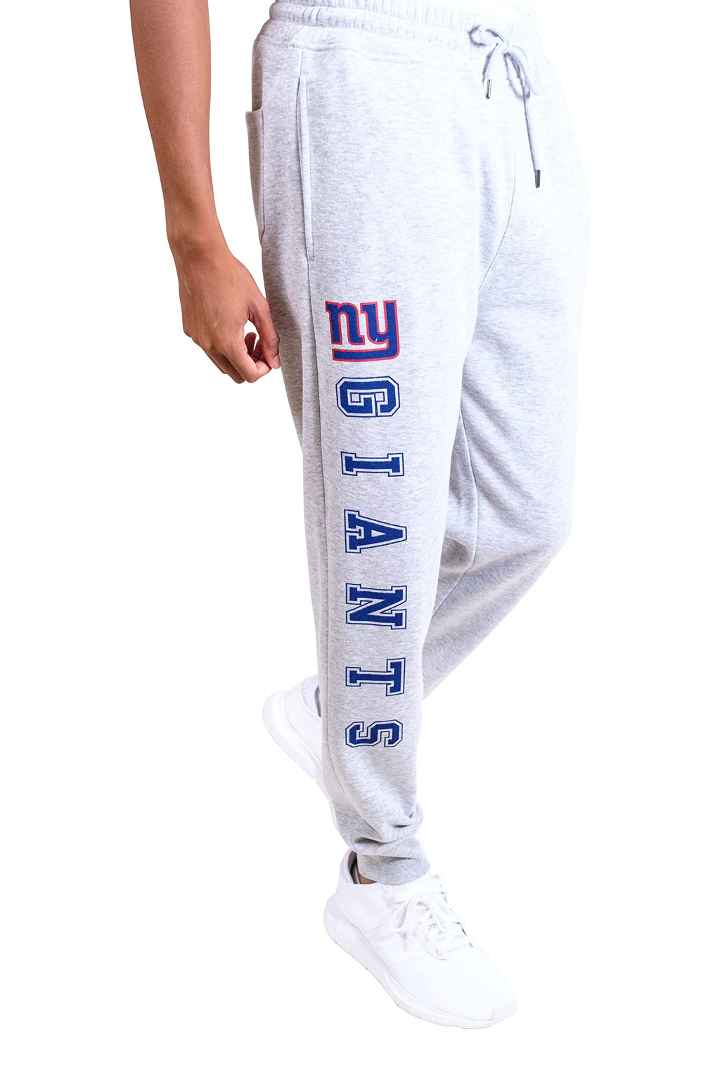 Ultra Game NFL Men's Super Soft Game Day Jogger Sweatpants, New York Giants, Heather Gray, Medium