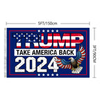 Trump 2024 Flag, Trump Flag 3x5 FT Polyester Banner with Brass Grommets for Indoor Outdoor Decorations (black5)