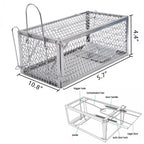2PACK Live Humane Cage Mouse Trap Rat Catch Control Bait Hunting Survival for Indoor and Outdoor,Small Rodent Animal-Mice Voles Hamsters Cage (4.5x11x5.8 inch)