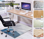 SAIKOOWA Office Chair Mat for Hardwood Floor,36"*48" Highly Premium Quality Office Floor mat, Desk Mat for Rolling Chair- Anti-Slip Chair Rug for Office Home Laminate Floor Blue Grey