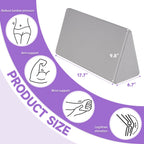 Small Wedge Pillow, Small Wedge Pillow for Sleeping, Foam Wedge for Yoga, Laptop, Memory Foam Positioning, Foam Pillow for Chair, Provide Support and Relieve Fatigue(Grey-S)