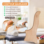 Wood Therapy Massage Tools Kit (Set of 4) - Lymphatic Drainage Massager - Body Roller - Body Sculpting - Wood Massage Tool for Cellulite - Maderoterapia Kit - Massage Tools w/ Storage Bag