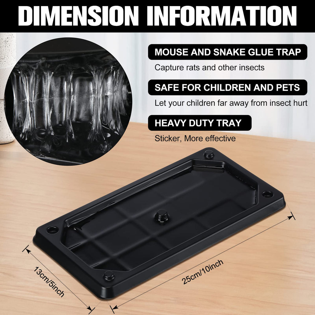 Mouse and Insect Glue Traps Mouse Sticky Traps Plastic Sticky Adhesive Mice Snake Insect to Use Indoor (24 Pieces,10 x 5 Inch)