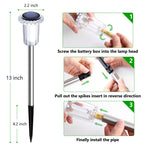 Gorrzai Solar Lights Outdoor 10 Pack Solar Pathway Lights Outdoor LED Waterproof Stainless Steel Driveway Lighting for Outdise, Yard, Walkway, Sidewalk, Garden, Lawn (Warm White)