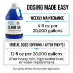 Pool Clarifier & Water Clarifier Liquid – 1 Gallon (128 fl oz) – Clears Cloudy Pool Water, Improves Filtration Capture, Chlorine & Saltwater Compatible Pool Chemicals for Above Ground & Inground Pools