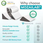 MOZAILAB Orthopedic Bed Wedge Pillow Set 4PCS – Memory Foam Wedge Pillow for After Surgery, Shoulder Surgery, Sleeping, Back, Leg, Arm Support – Post Surgery, Acid Reflux, GERD, Snoring Relief