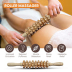 Wood Therapy Massage Tools Kit (Set of 4) - Lymphatic Drainage Massager - Body Roller - Body Sculpting - Wood Massage Tool for Cellulite - Maderoterapia Kit - Massage Tools w/ Storage Bag