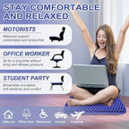 Gel Seat Cushion, Super Large (19x18x1.6inch) Gel Cushion Chair Pads with Non-Slip Cover for Home Office Car Seat Wheelchair, Soft Breathable Honeycomb Seat Cushion for Relieve Hip Pain