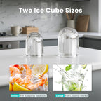 OLIXIS Ice Maker Machine with Handle,26lbs in 24Hrs,9 Ice Cubes in 6 Mins,Auto-Cleaning Portable Ice Maker with Basket and Scoop, Countertop Ice Maker for Home, Kitchen, Camping, RV - Pink