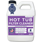 Hot Tub Filter Cleaner - 6 Month Supply - 4 to 8 Uses - 32 oz Spa Filter Cartridge Cleaner - Hot Tub & Pool Filter Cleaner Soaking Solution - No Residue or Foam - Restores Filter - Safe & Non-Toxic