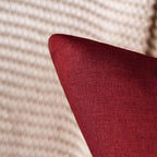 MIULEE Pack of 2 Christmas Decorative Outdoor Solid Waterproof Throw Pillow Covers Polyester Linen Garden Farmhouse Cushion Cases for Patio Tent Balcony Couch Sofa 18x18 inch Wine Red