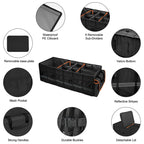 Car Trunk Organizer and Storage with Lid & Removable Leakproof Cooler Bag, Car Accessories 6 Removable Dividers for Custom Space, Collapsible Large Trunk Organizers Interior for SUV Sendan with Cover