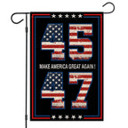 EKOREST Donald Trump 2024 Garden Flags for Outside, 45 47 Take America Back Yard Decoration,Small Outdoor Decor for American President Election,12x18 Inch Double Sided