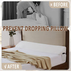 Homemate Queen Size（60"x10"x6"） Bed Wedge Pillow Stopper - Bed Gap Filler(0-8") - Headboard Pillow - Triangle Bloster Pillow Wedge - White
