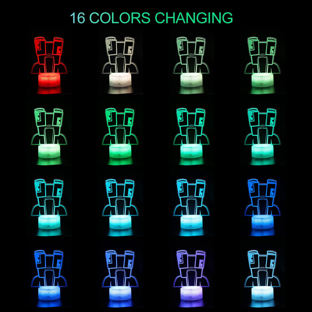 Wontocheer Night Lights, 3D Illusion 16 Colors Table Lamp with Touch & Remote Control, Birthday Decoration Christmas Gift