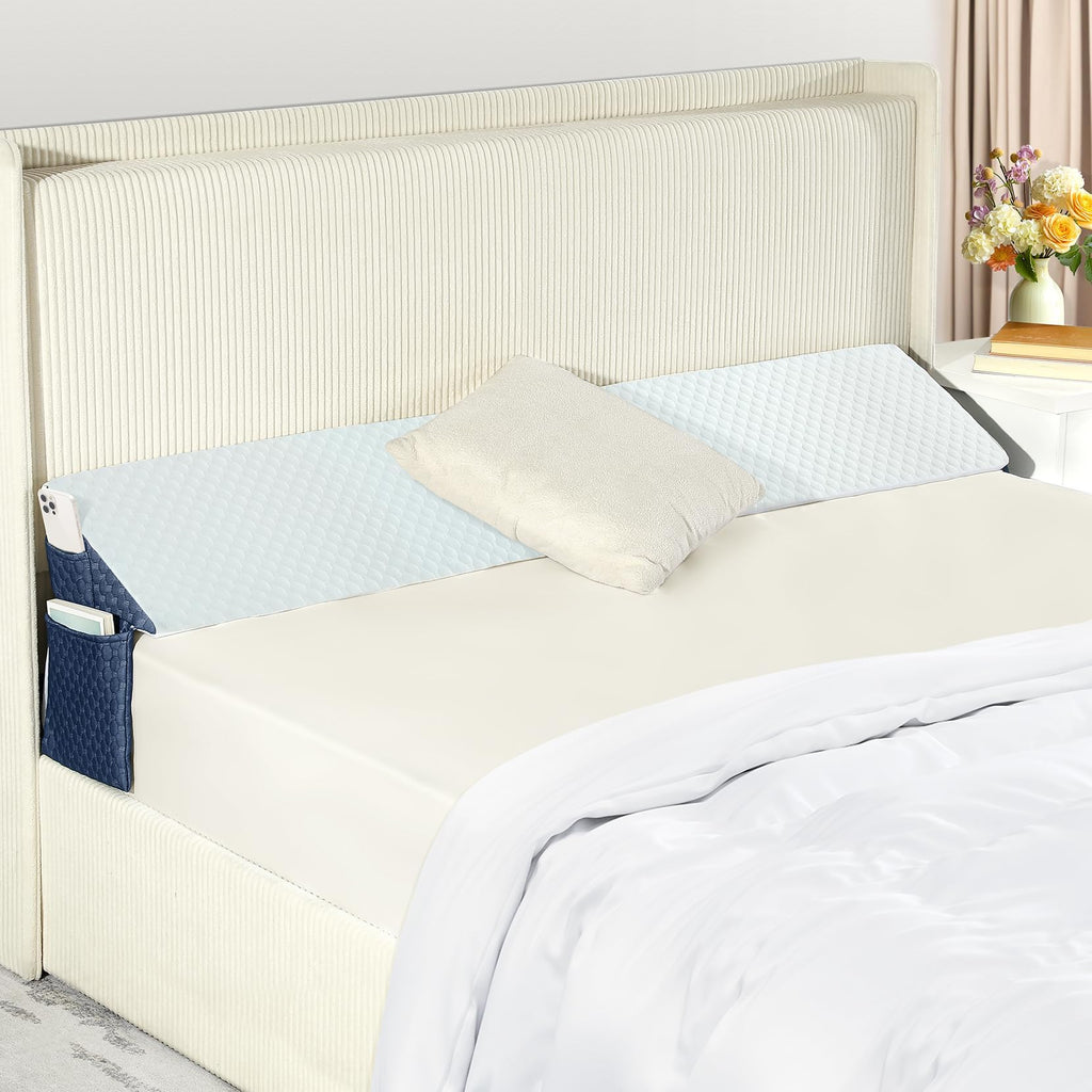 Welzona Twin Size Wedge Pillow Headboard/Bed Wedge Pillow for Headboard, Bed/Mattress Gap Filler (0-6"), Triangle Pillow Wedge for Gap, Comfortable High Density Foam Pillow (39"x 10"x 6")