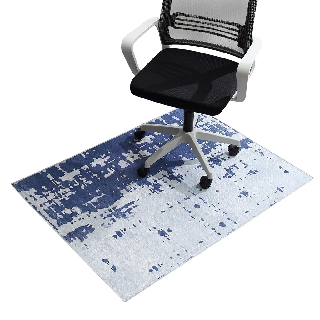 Office Chair Mat, Large Abstract Rug for Hardwood Floor, 36'x48", Machine Washable, Non-Slip