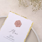 UNIQOOO Wax Seal Stickers - Eucalyptus Wedding Invitation Envelope Seal Stickers, 50 Pcs Self Adhesive Dusty Rose Pink Stickers, Perfect for Invitation, Envelopes, Gift Wrapping, Christmas