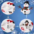 BANBBUR 9Pack Build a Snowman Kit Snowman Crafts for Kids,Modeling Clay Snowman DIY Kit, Christmas Stocking Stuffers for Kids,Christmas Crafts Xmas Gift