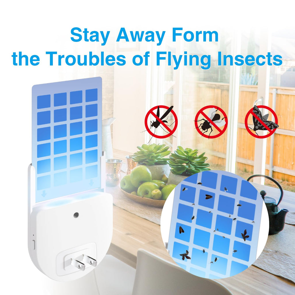 BUGXX Bug Zapper Fruit Fly Traps for Indoors Mosquito Repellent gnat Traps for House Indoor Moth Traps gnat Trap Fungus gpest Control gnat Killer Indoor Plug in Bug Catcher Indoor