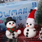 BANBBUR 9Pack Build a Snowman Kit Snowman Crafts for Kids,Modeling Clay Snowman DIY Kit, Christmas Stocking Stuffers for Kids,Christmas Crafts Xmas Gift