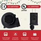 Replacement 1A Blower for Halloween Inflatables, 1.5A Adapter for Christmas Yard Inflatable Blow Up Outdoor Holiday Yard Inflatables Decorations Replacement Fan Blower, Adapter, 5 LEDs Bulbs Set