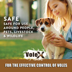 VoleX - Effective Against All Species of Voles. Safe for Use Around People, Pets, Livestock, and Wildlife