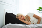 PLANETOFBAMBOO 100% Bamboo Fiber top Layer Replacement Wedge Pillow Cover (24 x 24 x 10) with Zipper - Sweat-Absorbent, Moisture-Wicking, Odor-Free Wedge Pillow Case (Black)