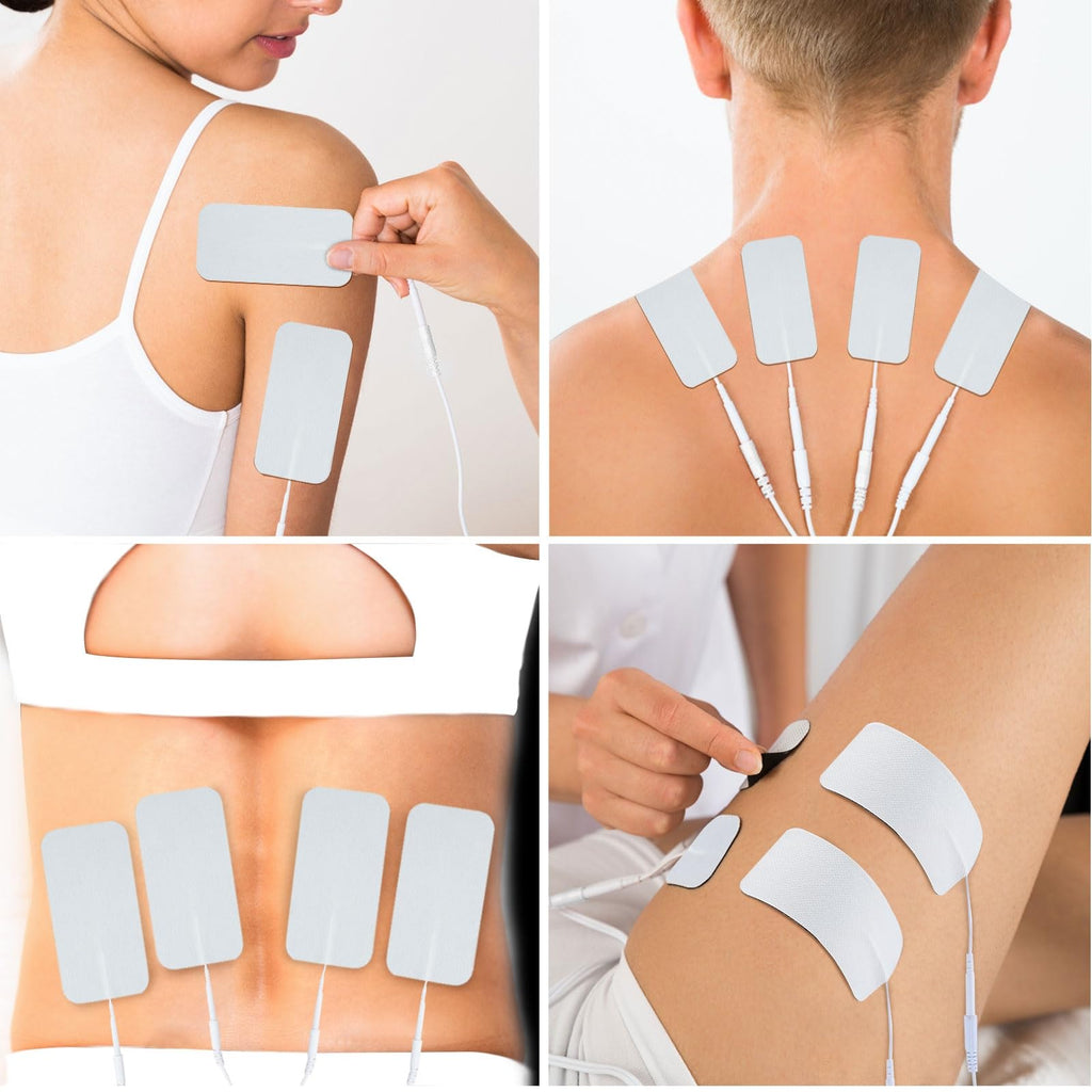 TENS Unit Pads 2"X4" 20 Pcs, TENS Unit Replacement Pads Self-Adhesive Electrode Patches with Upgraded Self-Stick Performance for Electrotherapy