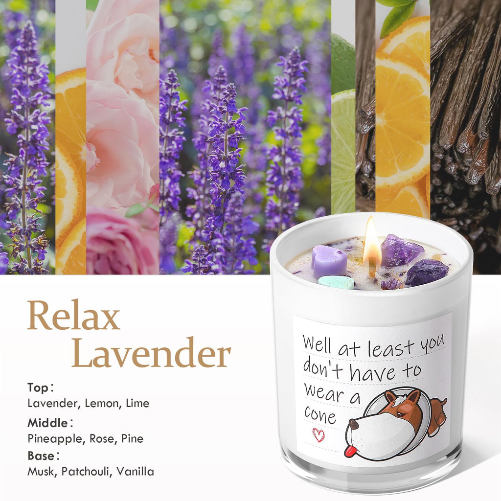 AOOVOO Get Well Gifts for Women - After Surgery Recovery Gifts, Funny Feel Better Gift for Cancer Patients, Sick Friend Female, Breast Cancer Gifts for Women - Lavender Scented Candles, 10 oz
