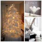 AWAYTR 10-12 inch (25-30cm) Natural Ostrich Feathers for Wedding Centerpieces Home Decoration,Flower Arrangement,DIY Christmas Decorations (20pcs,White)