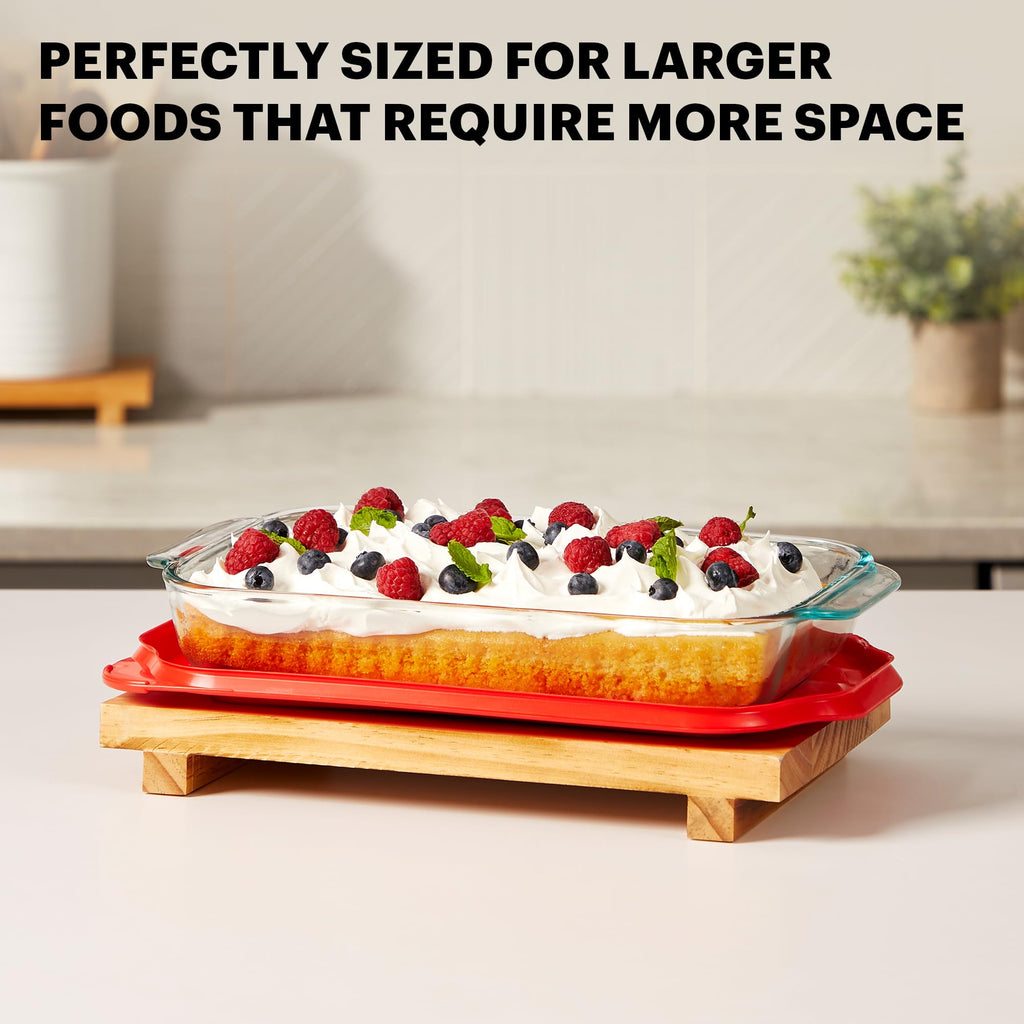 Pyrex Basics 2-Qt Glass Baking Dish with Lid, Tempered Glass Baking Dish with Large Handles, Non-Toxic, BPA-Free Lid, Dishwashwer, Microwave, Freezer and Pre-Heated Oven Safe