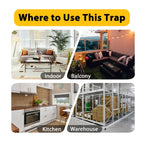 Mouse Trap Bucket Flip Lid, Multi Catch Humane Rat Trap for Indoor Outdoor, Reusable Mouse Catching Tool, 5 Gallon Bucket Compatible, Auto Reset Flip and Slide Mice Trap (2PC - A)