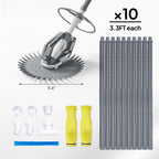 VINGLI Pool Vacuum Cleaner Automatic Sweeper Swimming Pool Creepy Crawler Vacuum with 33FT Hoses (Gray&White)