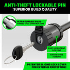 Rhino USA 2” Trailer Hitch Pin – Patented Locking Receiver Pin for Class III/IV Hitches – Weatherproof, Anti-Theft, Debris-Protected – Tow Truck Ready – Black 1PK