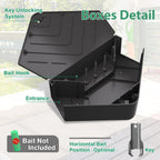 Anblak 2 Pack Rat Station Box with Keys, Rodent Station Keeps Rats Away, Keeps Children and Pets Safe, Key Unlocking, Reusable & Long-Lasting, Indoor & Outdoor