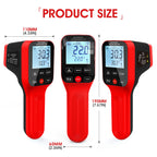 Pyrometer Infrared Thermometer Gun, Non-Contact Thermometer with Temp Range -58°F to 2912°F, DS=30:1, Laser Thermometer with Adjustable Emissivity, Backlight for HVAC Pizza Oven-AP-1600