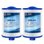 KGC 6CH-940 Spa Filter 2 Pack - Compatible with Pleatco PWW50P3 (1 1/2" SAE Coarse Thread), Unicel 6CH-940, Filbur FC-0359, Waterway 817-0050, 03FIL1400, 25252-for Viking Spa Front Access Skimmer.