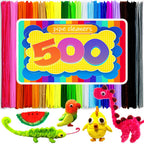 GAGANIU 500pcs Pipe Cleaners, Pipe Cleaners for Crafts, Craft Supplies Multicolor Chenille Stems for Art&Craft Christmas DIY Projects(12inch*6mm,20colors)
