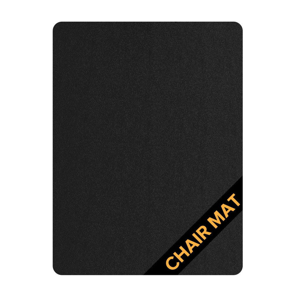 QQpony Office Chair Mat, 60" x 46" Large Chair Mat for Carpeted Floors, Heavy Duty Floor Protector Rolling Computer Desk Mat with Grips, Vinyl Floor Mat for Home Office (Black)