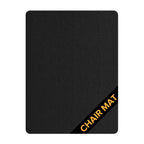 QQpony Office Chair Mat, 60" x 46" Large Chair Mat for Carpeted Floors, Heavy Duty Floor Protector Rolling Computer Desk Mat with Grips, Vinyl Floor Mat for Home Office (Black)