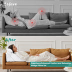 Bedluxe 3Pcs Orthopedic Bed Wedge Pillow Set, Foam Wedge Pillow Post Surgery for Back, Leg and Knee Support, Adjustable 9&12 Inch Folding Triangle Pillow for Sleeping, Acid Reflux, Snoring, White
