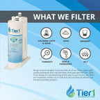 Tier1 PureSource2 Refrigerator Water Filter 4-pk | Replacement for WF2CB, NGFC 2000, 1004-42-FA, 469911, 469916, FC100, EWF2CBPA, Fridge Filter