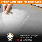 Thickened Chair Mat for Carpet- 47.5" x 35.5" Low Pile Carpet Protector for Office Computer Desk Chair. Heavy Duty Desk Chair Mat for Carpeted Floors