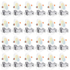 Amico 24 Pack 4 Inch 5CCT Ultra-Thin LED Recessed Ceiling Light with Junction Box, 2700K/3000K/3500K/4000K/5000K Selectable, 10W Eqv 60W, Dimmable Can Light, 800LM High Brightness Downlight - ETL&FCC