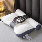 Memory Foam Pillow for Neck and Shoulder Pain Relief, Neck Contour Cervical Orthopedic Sleep Pillow for Side Back & Stomach Sleepe Breathable Neck Rest Cushion for Bedroom Grey