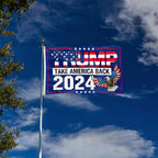 Trump 2024 Flag, Trump Flag 3x5 FT Polyester Banner with Brass Grommets for Indoor Outdoor Decorations (black5)